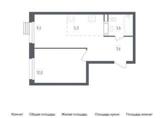 Продам 1-комнатную квартиру, 37.7 м2, деревня Столбово, проспект Куприна, 36к1