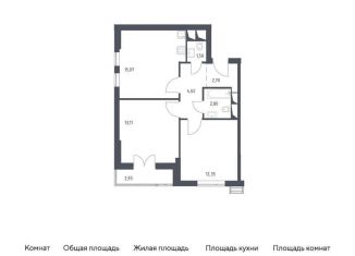 Продаю 1-комнатную квартиру, 54.5 м2, Московская область, жилой комплекс Спутник, к18