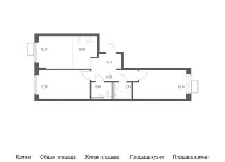 Продаю двухкомнатную квартиру, 59.6 м2, посёлок Жилино-1, жилой комплекс Егорово Парк, к3.2