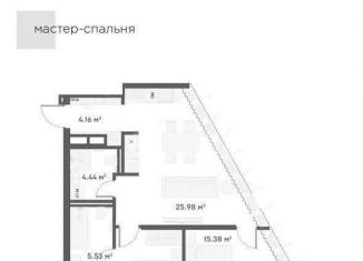 Продается двухкомнатная квартира, 71.8 м2, Москва, Летниковская улица, 13, ЖК Митте