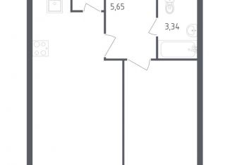 Продажа 2-комнатной квартиры, 46.3 м2, Москва, Пятницкое шоссе, 58, ЖК Перец
