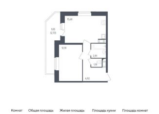Продается 2-ком. квартира, 41.5 м2, Санкт-Петербург, жилой комплекс Живи в Рыбацком, 4, Невский район