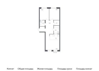2-комнатная квартира на продажу, 64.9 м2, деревня Столбово, проспект Куприна, 36к1