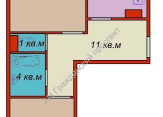 Продам 2-комнатную квартиру, 56.9 м2, Ленинградская область, улица Чекалова, 47
