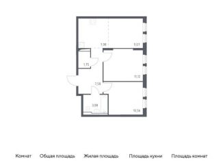 Продается 2-комнатная квартира, 51.9 м2, село Остафьево, жилой комплекс Остафьево, к19