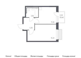 Продажа 1-комнатной квартиры, 35.6 м2, село Лайково, жилой комплекс Рублёвский Квартал, 59