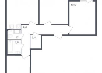 Продам трехкомнатную квартиру, 76 м2, Колпино, жилой комплекс Астрид, 10, ЖК Астрид