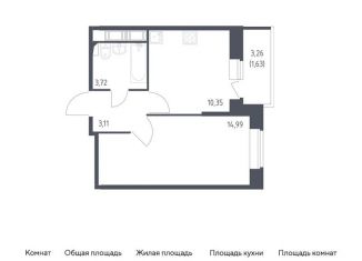 Продается 1-комнатная квартира, 33.8 м2, Санкт-Петербург, жилой комплекс Новое Колпино, к39