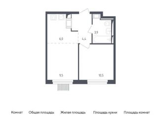 Продам 1-комнатную квартиру, 34.3 м2, Мытищи, жилой комплекс Мытищи Парк, к4.2