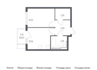 Продажа однокомнатной квартиры, 33.3 м2, село Остафьево, жилой комплекс Остафьево, к17