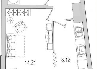 Продажа однокомнатной квартиры, 36.3 м2, Санкт-Петербург, улица Кустодиева, 5к1, метро Парнас