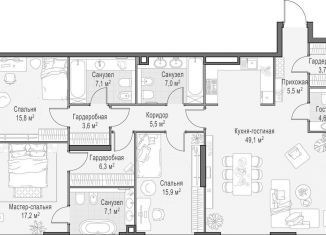 Продается 3-комнатная квартира, 149 м2, Москва, метро Улица 1905 года