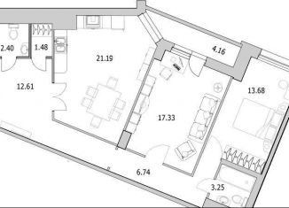 Продам 2-ком. квартиру, 82.8 м2, Санкт-Петербург, улица Кустодиева, 7к1, метро Парнас