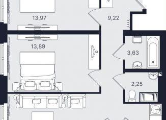 Продам 3-комнатную квартиру, 65.7 м2, Санкт-Петербург, Невский район, проспект Большевиков, уч3