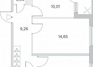 Продается двухкомнатная квартира, 53.7 м2, Ленинградская область