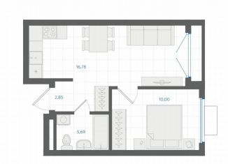 Продажа 1-комнатной квартиры, 33.7 м2, Екатеринбург, Ленинский район