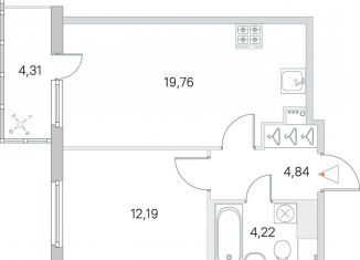 Продажа 1-ком. квартиры, 42.3 м2, городской посёлок Янино-1