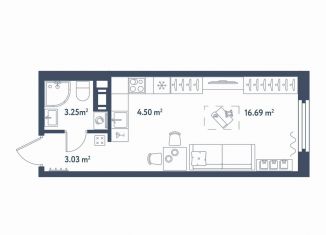 Продаю квартиру студию, 27.5 м2, Санкт-Петербург, метро Электросила