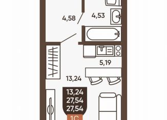 Продажа 1-комнатной квартиры, 27.5 м2, Новосибирск, Новоуральская улица, 10, метро Заельцовская