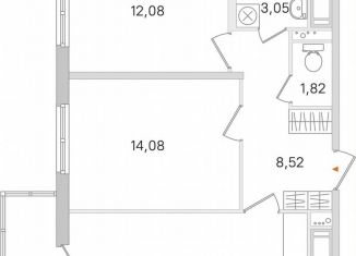 Продается 2-комнатная квартира, 58.6 м2, Ленинградская область