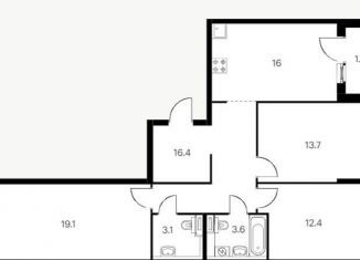 Продам 3-комнатную квартиру, 85.7 м2, Екатеринбург, проспект Космонавтов, 11, Железнодорожный район