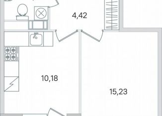 Продаю однокомнатную квартиру, 35.7 м2, Пушкин