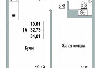 Продаю однокомнатную квартиру, 34 м2, Псковская область, Линейная улица, 85