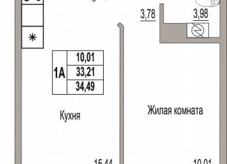 Продажа 1-ком. квартиры, 34.5 м2, Псковская область, Линейная улица, 85