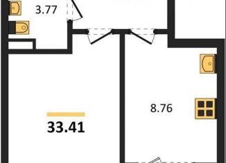 1-ком. квартира на продажу, 33.4 м2, Воронеж, Коминтерновский район, улица Славы, 7