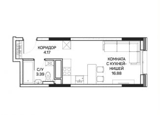 Продаю квартиру студию, 24.4 м2, Москва, улица Корнейчука, 27, метро Медведково