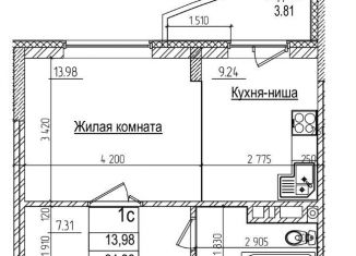 1-ком. квартира на продажу, 36.8 м2, Новосибирск, улица Дуси Ковальчук, 242, метро Красный проспект