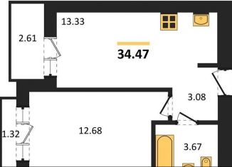 1-ком. квартира на продажу, 34.5 м2, Калининград, Московский район