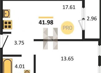 Продается 1-ком. квартира, 42 м2, Новосибирск, метро Золотая Нива, улица Авиастроителей, 3/1