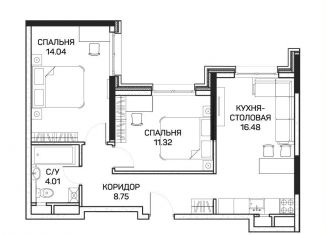 Продажа 2-ком. квартиры, 54.8 м2, Москва, метро Медведково, улица Корнейчука, 27