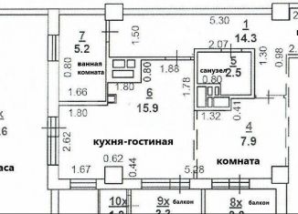 Продажа двухкомнатной квартиры, 95.1 м2, Ростовская область, Восточная улица, 7с2