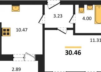 1-комнатная квартира на продажу, 30.5 м2, Калининград, Московский район