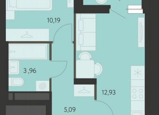 1-ком. квартира на продажу, 37.3 м2, Екатеринбург, метро Чкаловская, улица Вильгельма де Геннина, 23