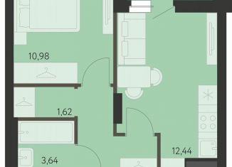 Продам 1-комнатную квартиру, 36.1 м2, Екатеринбург, метро Чкаловская, улица Вильгельма де Геннина, 23