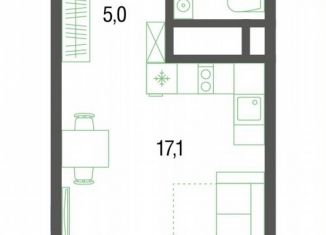 Продажа квартиры студии, 28.1 м2, Котельники, микрорайон Новые Котельники, 22