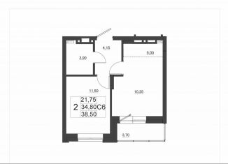 Продаю 1-комнатную квартиру, 38.5 м2, Красноярск, Октябрьский район