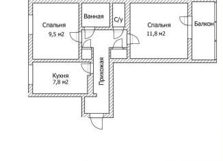 Продается 2-комнатная квартира, 41.1 м2, Красноярский край, Надеждинская улица