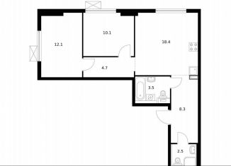 Продается 2-комнатная квартира, 59.6 м2, Москва, жилой комплекс Юнино, 1.1