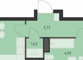 Продаю 1-ком. квартиру, 42.1 м2, Екатеринбург, метро Чкаловская