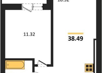 Продажа однокомнатной квартиры, 38.5 м2, Калининград, Московский район