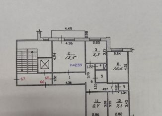 Продаю 4-ком. квартиру, 77.4 м2, Хакасия, улица Некрасова, 24А