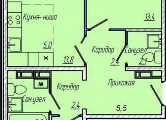 2-ком. квартира на продажу, 67.5 м2, Кемерово, Притомский проспект, 30Б, Центральный район