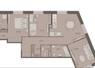 Продаю 3-ком. квартиру, 88.2 м2, Санкт-Петербург, набережная реки Карповки, 31к1, муниципальный округ Чкаловское