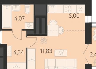 Продается квартира студия, 26 м2, Екатеринбург, улица Академика Ландау, 43