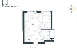 Продается 2-ком. квартира, 38.3 м2, Москва, жилой комплекс Левел Южнопортовая, 3, район Печатники