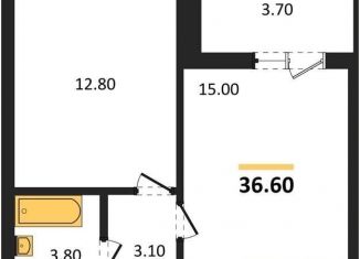 Продам 1-комнатную квартиру, 36.6 м2, Воронеж